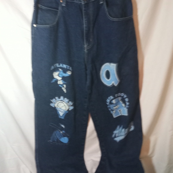 Men's jeans 34x28 ATL sport teams jeans - Picture 4 of 8
